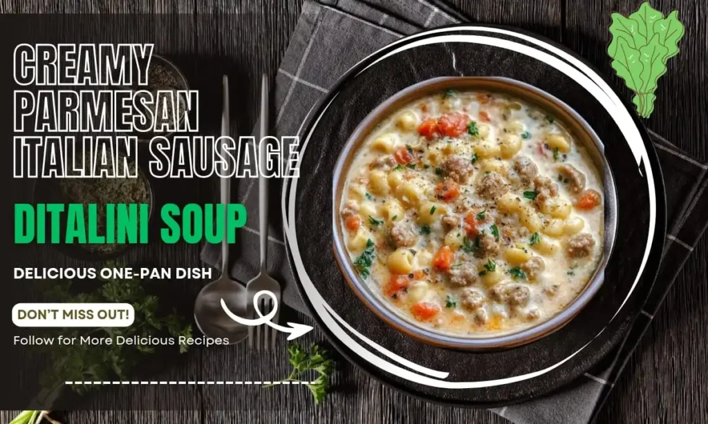 Creamy Parmesan Italian Sausage Ditalini Soup Recipe