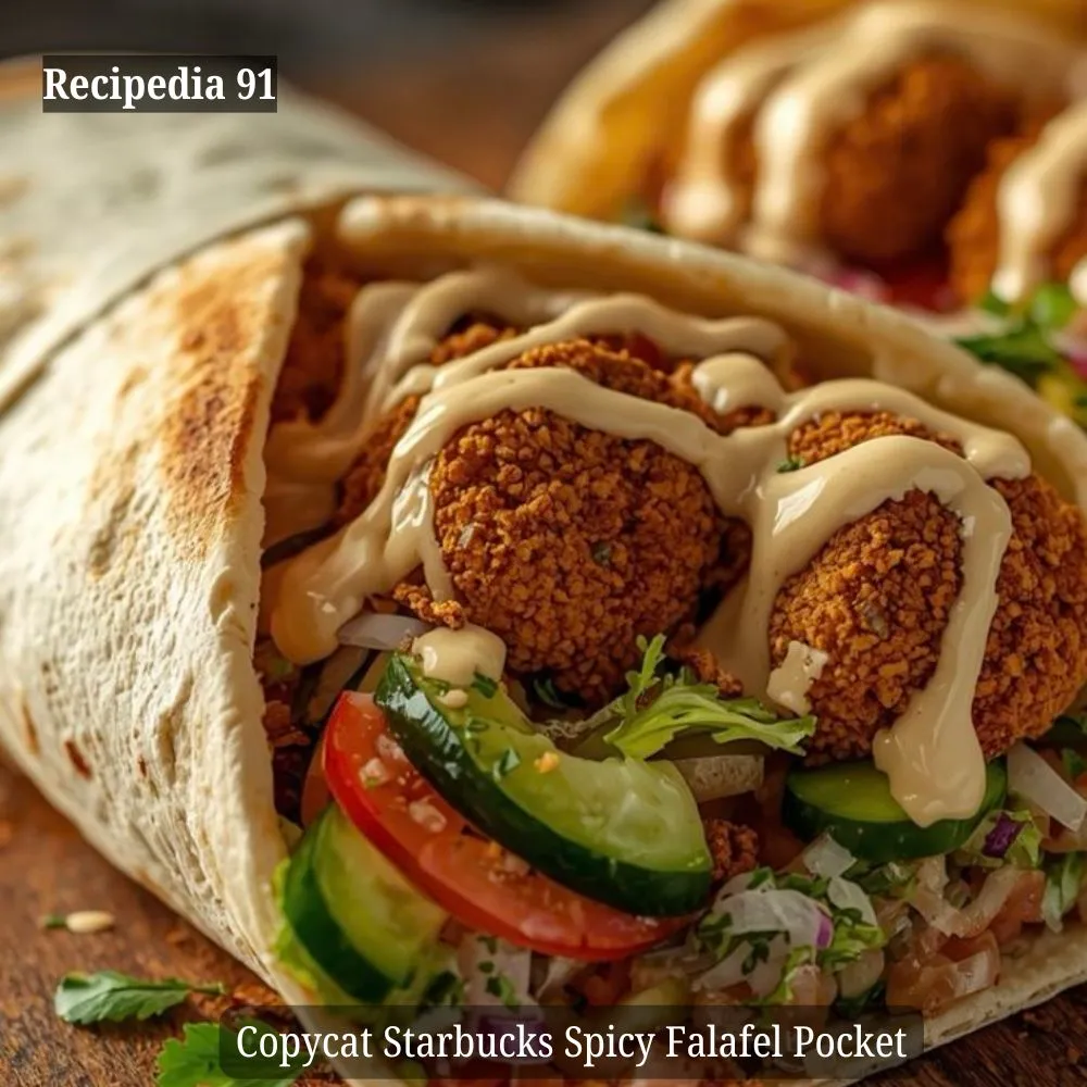 Starbucks Spicy Falafel Pocket Recipe - A closeup image on the finished copycat dish.