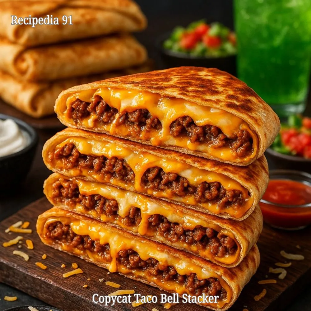 Taco Bell Stacker - A Zoomed Copycat homemade HD Image on the Kitchen Table