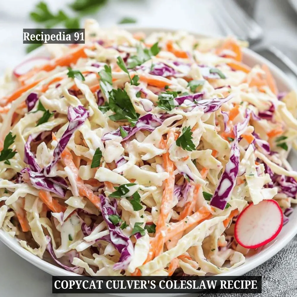 Culver's Coleslaw Recipe - A homemade copycat finished dish 