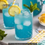 Copycat Texas Roadhouse Blue Crush Lemonade -A finish drink on the table