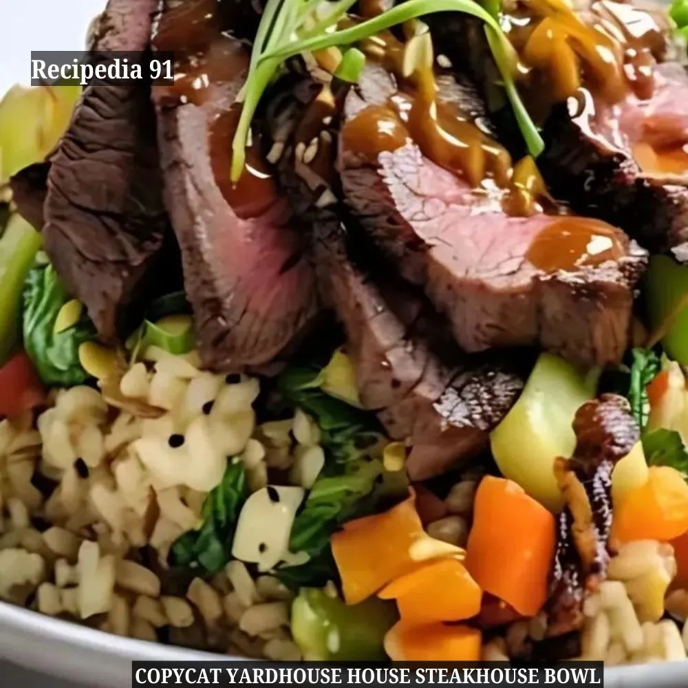 Yard House Steak Bowl Recipe - A closeup image of the finished dish