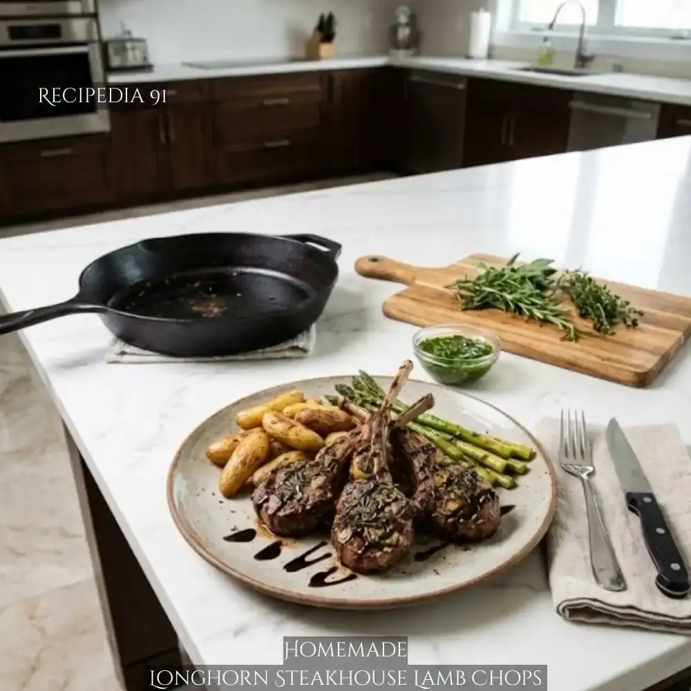 Longhorn Steakhouse Lamb Chops - A perfectly made dish on my kitchen table.