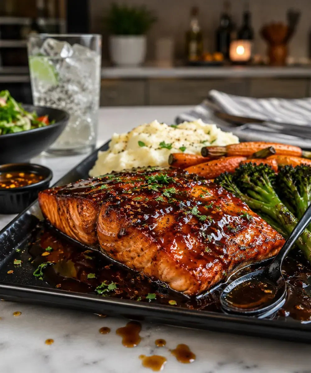 Homemade Yard House Whiskey Glazed Salmon