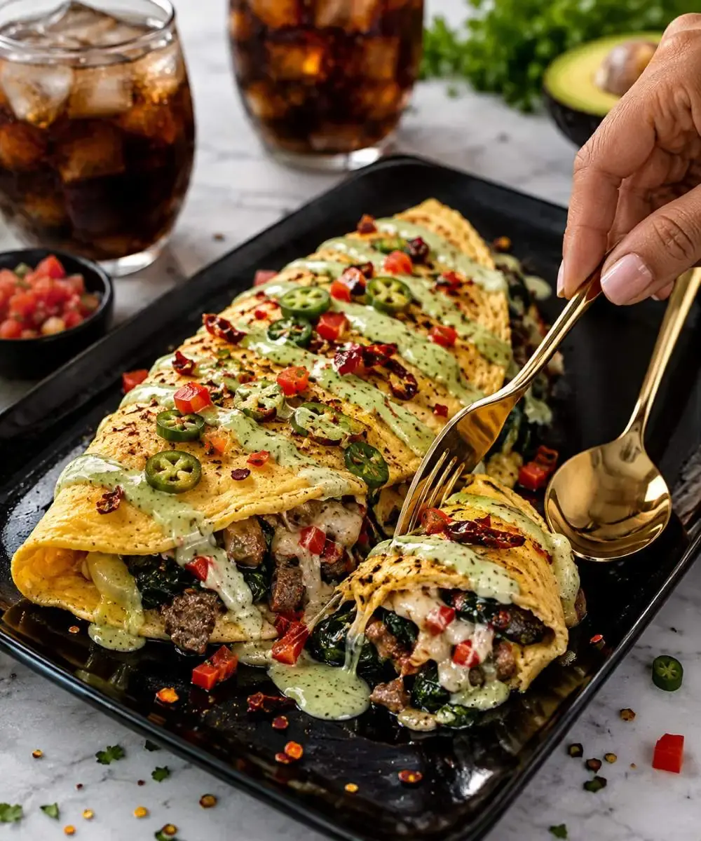 Homemade IHOP Spicy Poblano Omelette